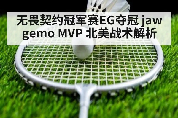 无畏契约冠军赛EG夺冠 jawgemo MVP 北美战术解析